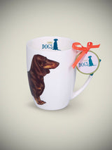 Taza de Porcelana ‘I Love Cats & Dogs' - Perro Teckel