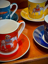 Juego de 6 Tazas y Platos de Café 'Marajah'