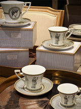 Taza y Plato de Porcelana 'Palladium' - 200 ml