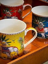 Juego de 4 Mugs de Porcelana 'Marajah' - 300 ml