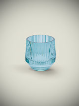 Portavela Tealight de Cristal 'Brisa' - Azul