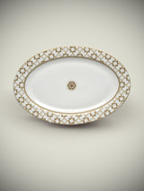 Bandeja Ovalada de Porcelana 'Decó' - 36x24,5 cm