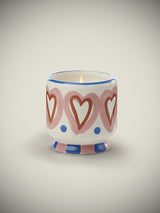 Vela A Dopo 'Rosewood Vanilla' - Diseño Corazones 8oz