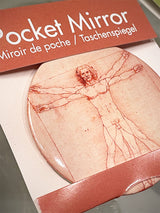 Espejo de Bolsillo D80mm 'Vitruvian Man' - Da Vinci