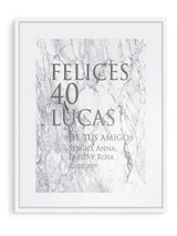 Lámina de Arte Personalizada 'Marble Blanco'