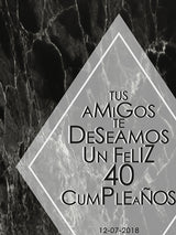 Lámina de Arte Personalizada 'Marble Negro'