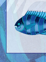 Láminas Decorativas 'Peces Azules'