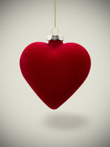 Adorno Navideño Terciopelo 'Corazón' 10cm