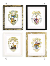 Láminas decorativas 'Art Deco Oriental'