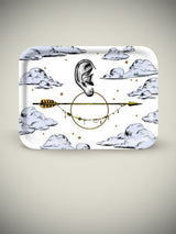 Bandeja Rectangular 'Act of Listening' Blanco - 27x20 cm