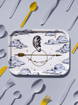 Bandeja Rectangular 'Act of Listening' Blanco - 27x20 cm