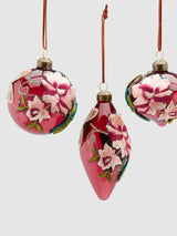 Christmas Bauble 'Embroidery' - Round Ø8 cm