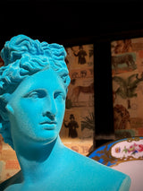 Classic Bust of 'Apollo' in Light Blue