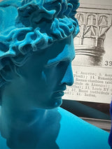 Classic Bust of 'Apollo' in Light Blue