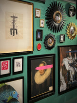 Lámina Enmarcada 'Pincelada Rosa' - 50x40