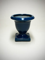 Vasija Pequeña 'Medicis' en Azul Oscuro