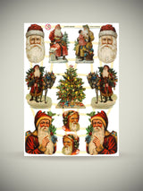 Hoja Cromos Alemanes 'Santa Vignettes'