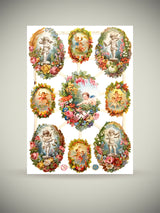 Hoja Cromos Alemanes 'Angel Vignettes'