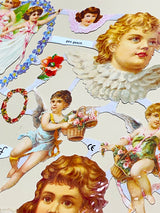 Sheet of German Scrap Reliefs 'Vintage Angels'