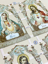 Hoja Cromos Alemanes 'Jesús y María'