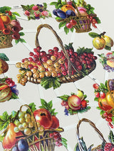 Sheet of German Scrap Reliefs 'Baskets & Fruits'
