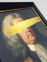 Lámina Enmarcada ‘Pincelada Dorada’ - 50x40