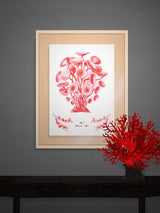 Láminas Decorativas 'Corales y Algas Rojos'