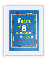 Lámina Infantil Personalizada 'Coches de Carreras'