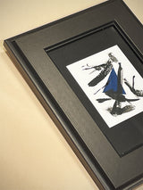 Original Acrylic Drawings 'Blue & Black Abstraction'