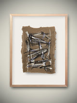 Dibujos Originales Abstractos 'Trazos' - 18x12 cm - Federico Font