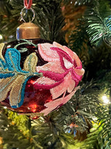 Bola Decoración Navidad 'Embroidery' Ovalada 8cm