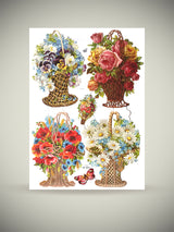 Hoja Cromos Alemanes 'Cestas y Bouquets'