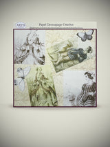 Hoja Papel Decoupage 'Romance' - 30x30 cm