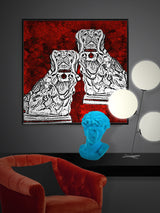 Lámina decorativa 'King Charles Spaniels'