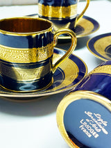Juego Antiguo de 6 Tazas Café 'Limoges'