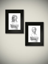 Láminas Decorativas de Arte 'Bustos Griegos'