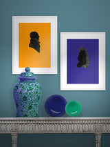 Láminas Decorativas de Arte 'Siluetas Color Chic'