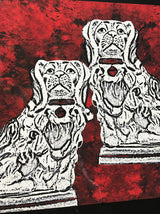 Lámina decorativa 'King Charles Spaniels'