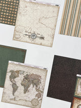 Pack 14 Hojas Papel Scrap 30x30 cm 'Antique Style'