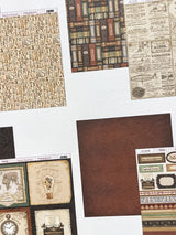 Pack 14 Hojas Papel Scrap 30x30 cm 'Antique Style'