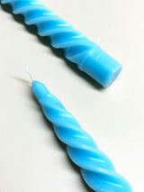 Set de 2 Velas Candelabro 'Twisted' - Azul