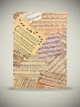 Hoja Papel de Arroz A3 'Partituras Musicales'