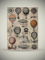Hoja Papel de Arroz A3 'Vintage Globes'