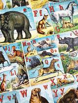 Wrapping Paper 'The Alphabet of Animals' - 70x50 cm