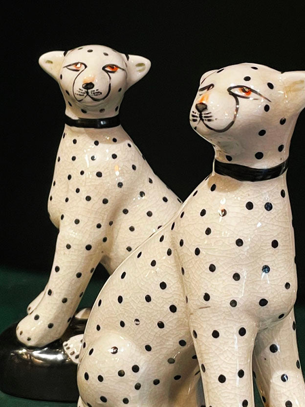 Pareja De Leopardos Decorativos 'Linx & Minx'