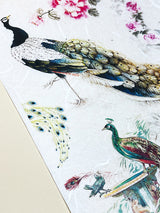 Hoja Papel de Arroz A3 'Pavos Reales'