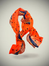 Pañuelo 'Polka Chic' Naranja - 185x90 cm