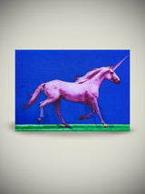 Postal 3D 'Pink Unicorn Running'