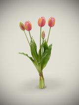 Ramo de 5 Tulipanes Rosas y Amarillos 'Verouska'