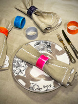 Set of 6 Napkin Rings 'Multicolor' II